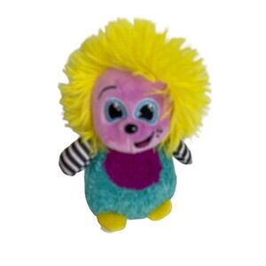 Ganz Hairbrains Lemo Plush Toy 6" Colorful Fuzzy Stuffed Animal